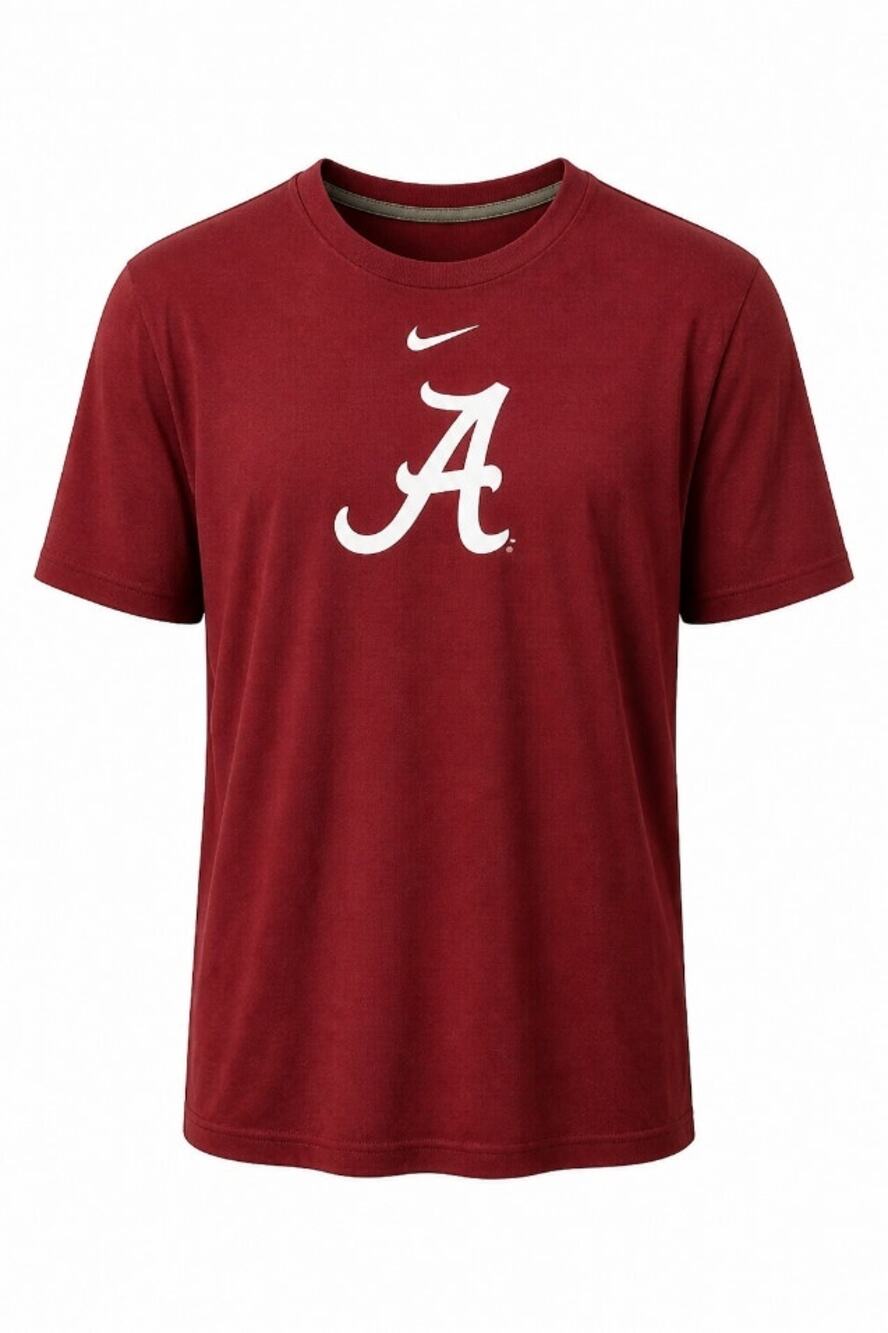 Nike Dri-FIT Alabama Crimson Tide Shirt Men's XL Crimson Red Script A T-Shirt